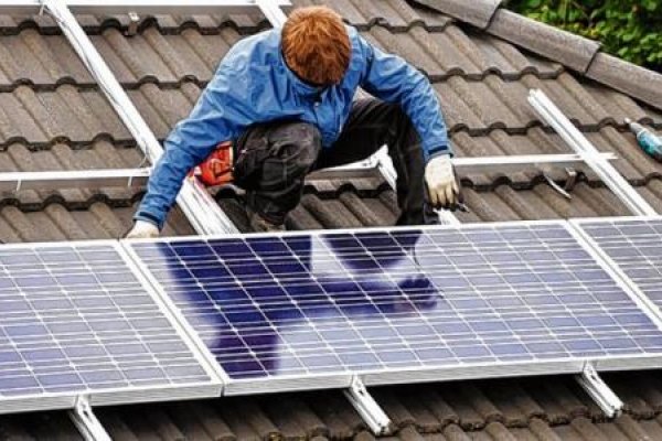 installing solar panels 